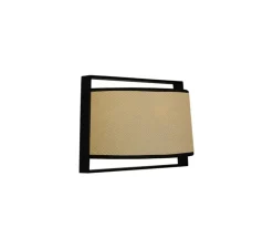 Applique murale, Macao, 551.44, noir texturé, tissu beige et maille noire, L35cm, H23cm - Tooy