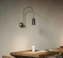 Applique murale, Madame 288.10.ME, marron morocco et graphène, L6cm, H41,5cm - Il Fanale