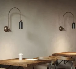 Applique murale, Madame 288.10.ME, marron morocco et graphène, L6cm, H41,5cm - Il Fanale