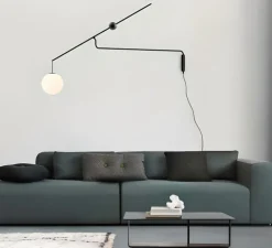 Applique murale, Malamata, B01A22, noir mat, L22cm, H33cm - Luceplan