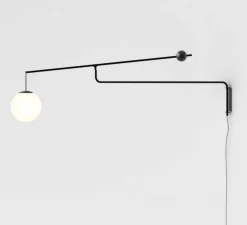 Applique murale, Malamata, B01A22, noir mat, L22cm, H33cm - Luceplan