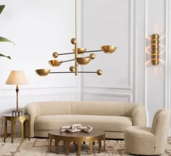 Applique murale, Manetti L, Laiton vintage, L17cm, H65cm - Eichholtz