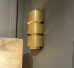 Applique murale, Manetti S, laiton vintage, Ø11,5cm, H33cm - Eichholtz