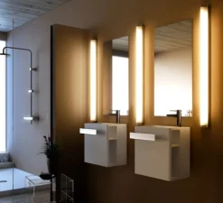 Applique murale, Manhattan, blanc, chrome, IP44, LED, 2700K, 2608 lm, L7,8cm, H63,5cm - Marset