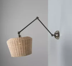 Applique murale, Manila Large, argent antique, L30cm, H65cm - Mullan Lighting