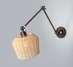 Applique murale, Manila Small, laiton antique, L20cm, H65cm - Mullan Lighting