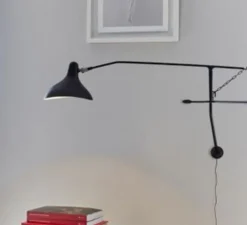 Applique murale, Mantis BS2 MINI, noir, LED, L71,5cm, H68cm - Dcw editions