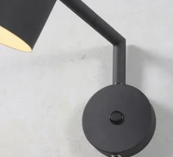 Applique murale, Marseille, noir, P29cm, H38cm - It's About Romi