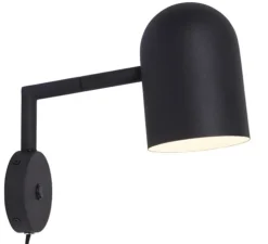 Applique murale, Marseille, noir, P29cm, H38cm - It's About Romi