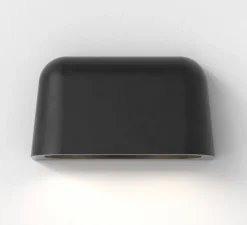 Applique murale, Mast Twin, noir texturé, IP44, L23cm, H13,3cm - Astro