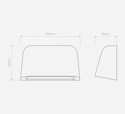 Applique murale, Mast Twin, noir texturé, IP44, L23cm, H13,3cm - Astro