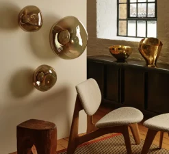 Applique murale, Melt Mini, bronze, LED, dim, 3000K, 800 lm, Ø25cm, H28cm - Tom Dixon