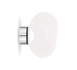 Applique murale, Melt Mini, opal, argent, LED, dim, 3000K, 800 lm, Ø25cm, H28cm - Tom Dixon