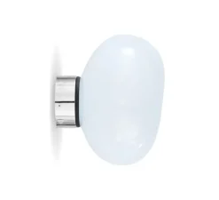Applique murale, Melt Mini, opal, argent, LED, dim, 3000K, 800 lm, Ø25cm, H28cm - Tom Dixon