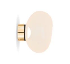 Applique murale, Melt Mini, opal, doré, LED, dim, 3000K, 800 lm, Ø25cm, H28cm - Tom Dixon
