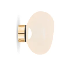 Applique murale, Melt Mini, opal, doré, LED, dim, 3000K, 800 lm, Ø25cm, H28cm - Tom Dixon