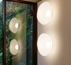 Applique murale, Melt, opal, argent, LED, dim, 3000K, 800 lm, Ø28cm, H50cm - Tom Dixon