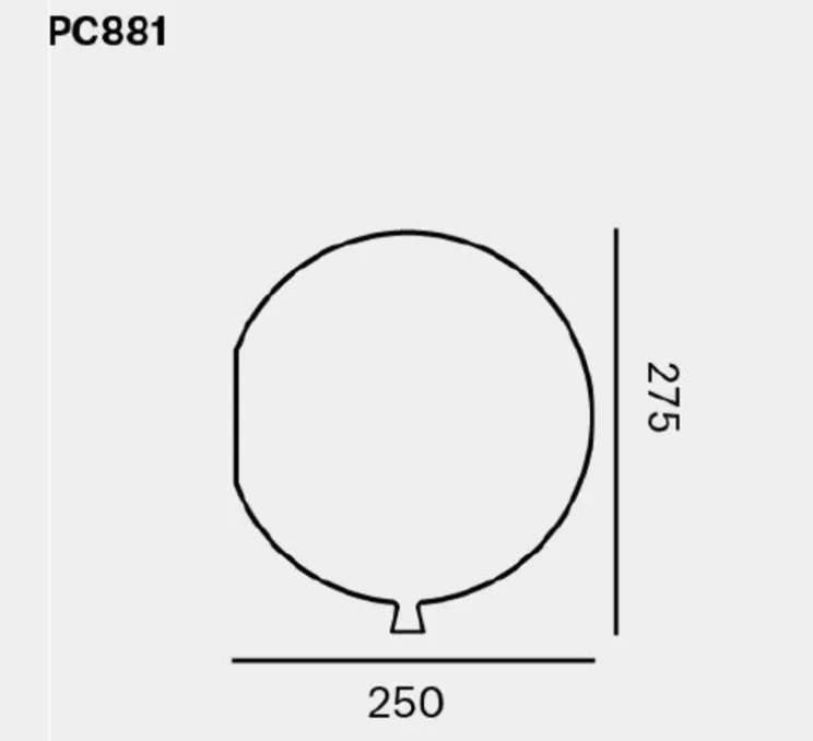 Applique murale, Memory 250, blanc mat, Ø25cm, H27,5cm - Brokis