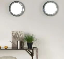 Applique murale, Metropoli, D2027V1, aluminium poli, Ø27cm, H10cm - Luceplan