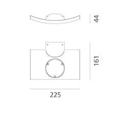 Applique murale, Microsurf, blanc, LED, 1942lm, 3000K, L22,5cm, H4cm - Artemide