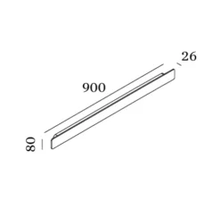 Applique murale, MILES 9.0, blanc, LED, 3000K, 1580lm, L90cm, H8cm - Wever&Ducré