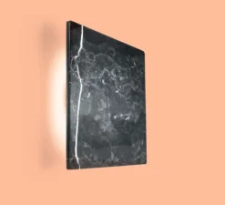 Applique murale, MILES 3.0 carré, marbre noir, LED, 3000K, 430lm, L30cm, H30cm - Wever&Ducré