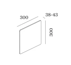 Applique murale, Miles 3.0 carré, or, LED, dim, 3000K, 530 lm, L30cm, H30cm - Wever&Ducré