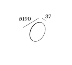 Applique murale, MILES 2.0 round, noir marbré, LED, 3000K, 430lm, Ø19cm, P3,7cm - Wever&Ducré