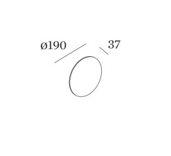 Applique murale, Miles 2.0 Round, or, LED, 2700K, 400lm, L19cm, H19cm - Wever&Ducré