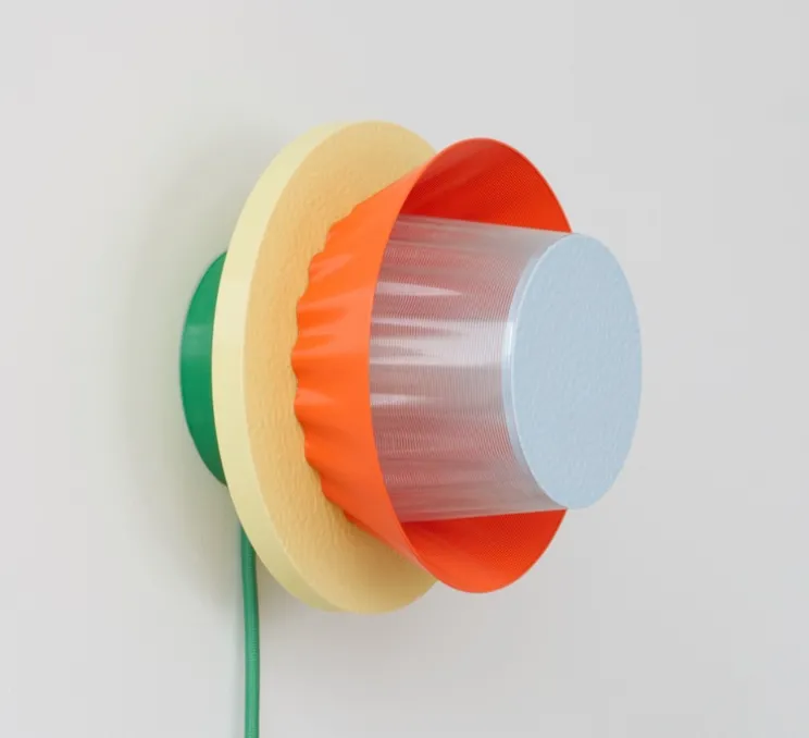 Applique murale, Mina L avec câble, orange, jaune, vert, Ø20cm, H20cm - Warren & Laetitia