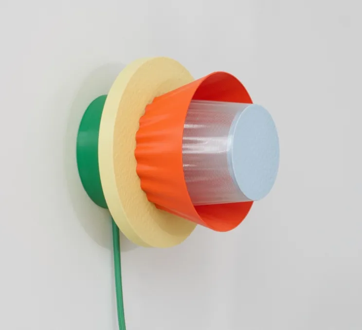 Applique murale, Mina S avec câble, orange, jaune, vert, Ø17cm, H17cm - Warren & Laetitia