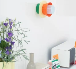 Applique murale, Mina S, orange, jaune, vert, Ø17cm, H17cm - Warren & Laetitia