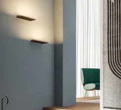 Applique murale, Minus, bronze, LED, 2700K, 2500 lm, L28cm, H12cm - Lumen Center Italia