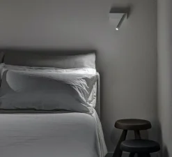 Applique murale, Mira, blanc mat, LED, dim PUSH, 2700K, 352lm, L16,5cm, H18,3cm - Davide Groppi