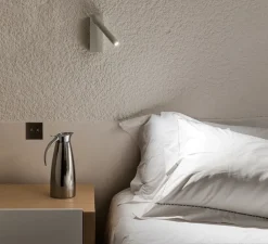 Applique murale, Mira, blanc mat, LED, dim PUSH, 2700K, 352lm, L16,5cm, H18,3cm - Davide Groppi