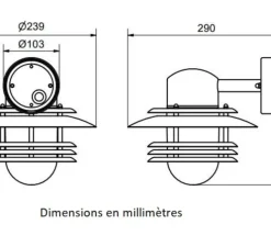 Applique murale, Mira, blanc, IP23, Ø23,9cm, H23,5cm - Belid
