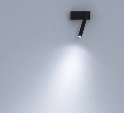 Applique murale, Mira Switch, avec interrupteur, noir mat, LED, 2700K, 327lm, L16,5cm, H16,5cm - Davide Groppi