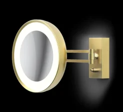 Applique murale, miroir cosmétique, X7, or mat 24, LED, 4000k, 1020lm, IP44, L30cm, H22cm - Decor walther