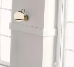 Applique murale, Model 237/1, champagne, L14cm, H20,3cm, sans cable ni interrupteur - Astep