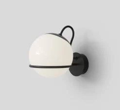 Applique murale, Model 237/1, noir, L14cm, H20,3cm - Astep