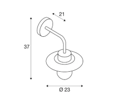 Applique murale, Molat, anthracite, IP44, L27cm, H23cm - SLV