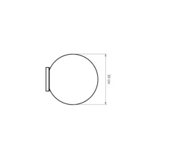 Applique murale, Moon A1, or satiné, blanc, Ø30cm, H30cm - Luxcambra