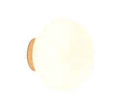 Applique murale, Moon A2, or satiné, blanc, Ø30cm, P20cm - Luxcambra