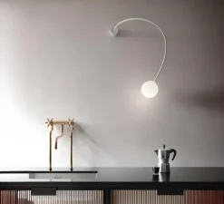 Applique murale, Moony, blanc, L15cm, H25cm - Karman