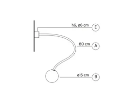 Applique murale, Moony, blanc, L15cm, H25cm - Karman