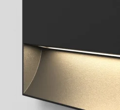 Applique murale, Mori 140, noir texturé, IP65, LED, 3000K, 122 lm, L14cm, H11,3cm - Astro