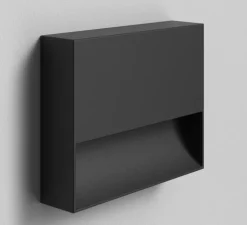 Applique murale, Mori 140, noir texturé, IP65, LED, 3000K, 122 lm, L14cm, H11,3cm - Astro