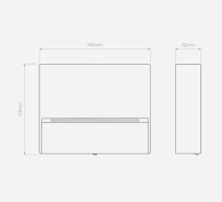 Applique murale, Mori 140, noir texturé, IP65, LED, 3000K, 122 lm, L14cm, H11,3cm - Astro