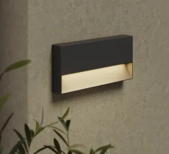 Applique murale, Mori 250, noir texturé, IP65, LED, 3000K, 214 lm, L25cm, H11,3cm - Astro