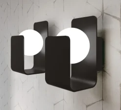 Applique murale, Morsetto, noir et blanc, LED, dim, 1-10V, 3000K, L12cm, H24cm - Penta